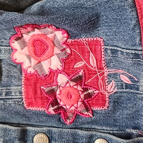 4 for $28 - Nanette Girls 2T Blue Jean Jacket with Pink Details - Picture 3 of 8